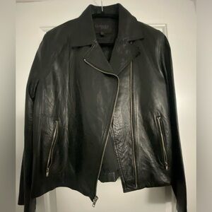 Black leather jacket